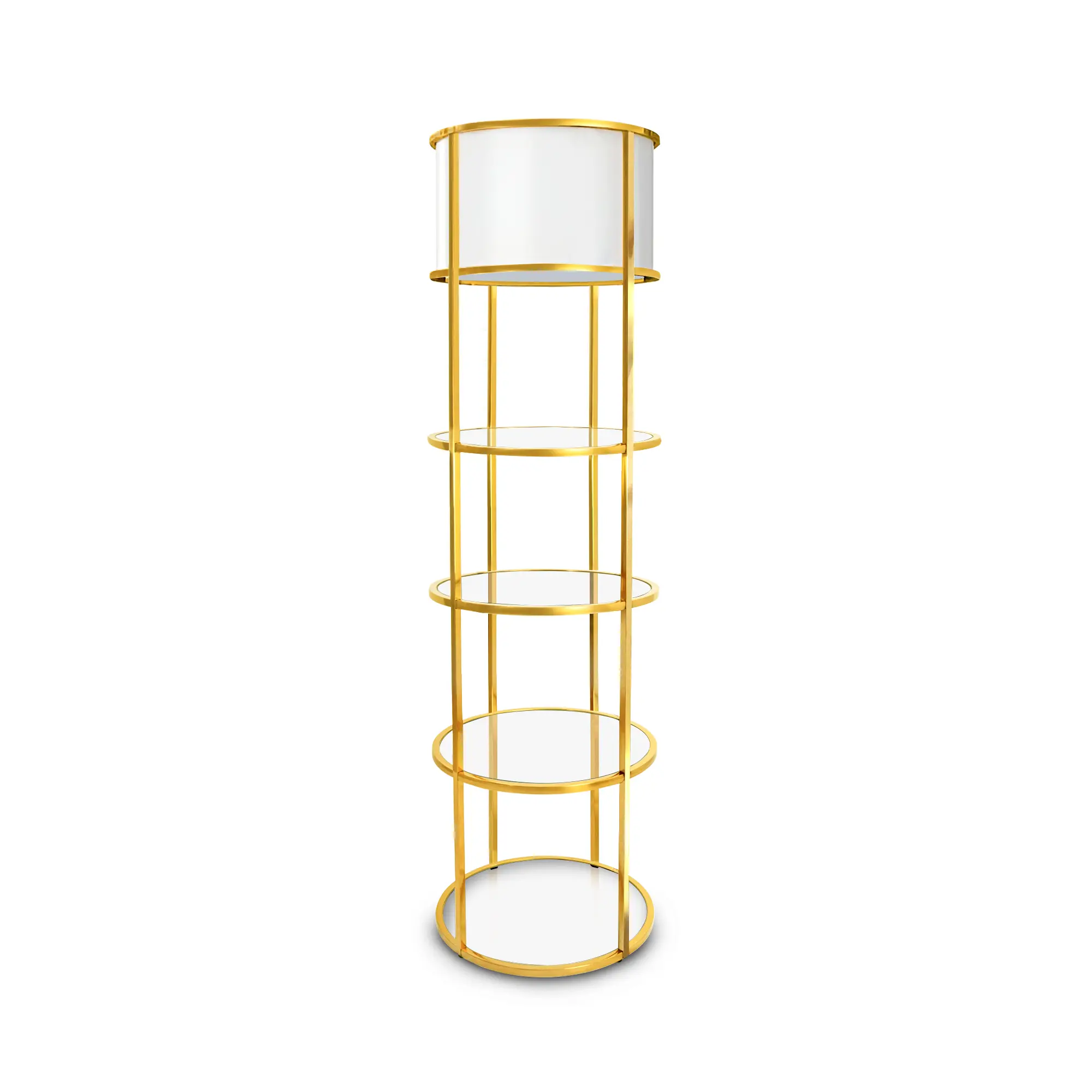 Gold Round Shelving | Chairleader Party Rental