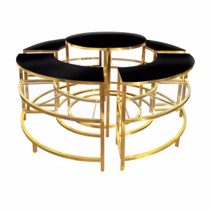 Gold Round Sweet Table Set B | Chairleader Party Rental