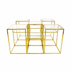 Gold Square Sweet Table Set | Chairleader Party Rental